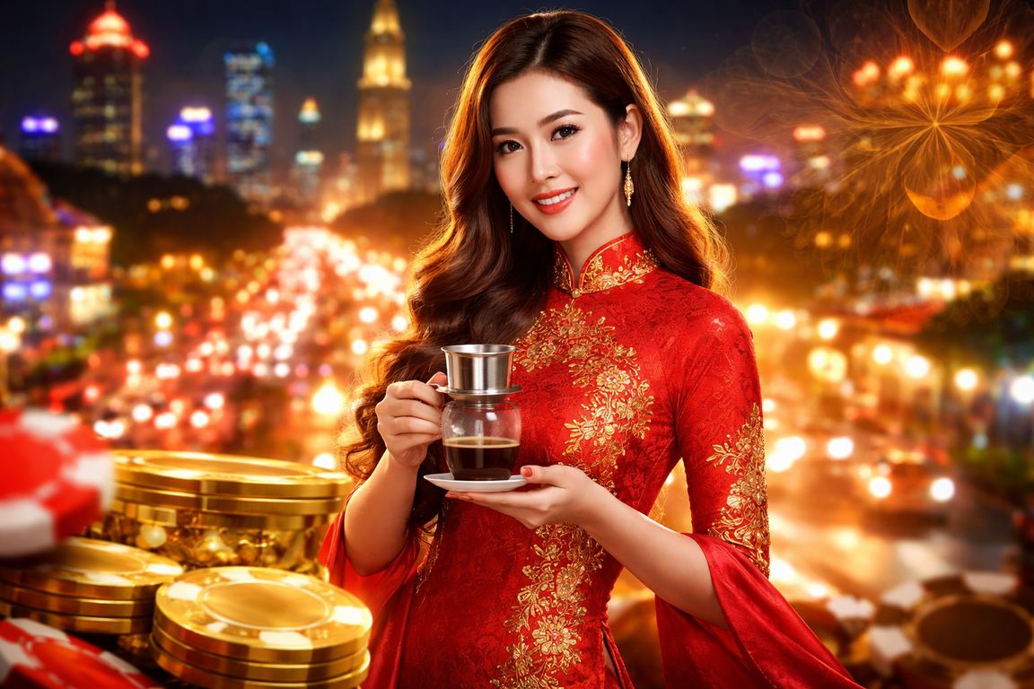 Thành viên VIP nhận ưu đãi thưởng tại TP Hồ Chí Minh bên ly cà phê
